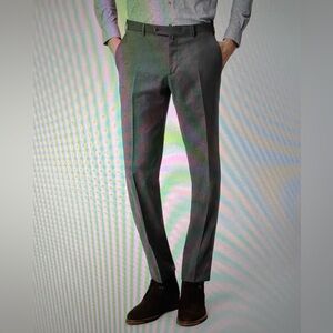 ZANELLA PARKER SHARKSKIN TROUSER VIRGIN WOOL NWOT‎